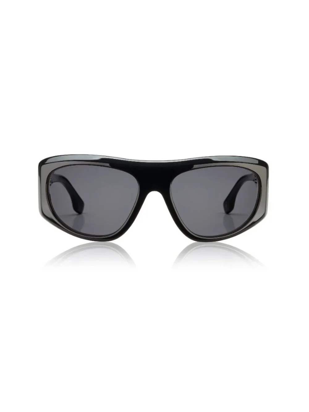 New Raval Eyewear Women's Sunglasses Black Square Grey Lens Acetate Frame CAMILA